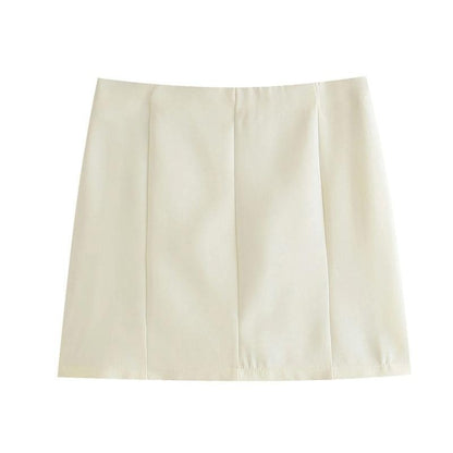 Kvinnors A-linje Minikjol Vintage Polyester Ovanför Knät-2