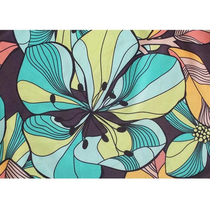 Dam Spaghetti Top med Blommönster i Vävt Polyester – Kort Längd och Vintage Design för Elegant Sommarstil 3
