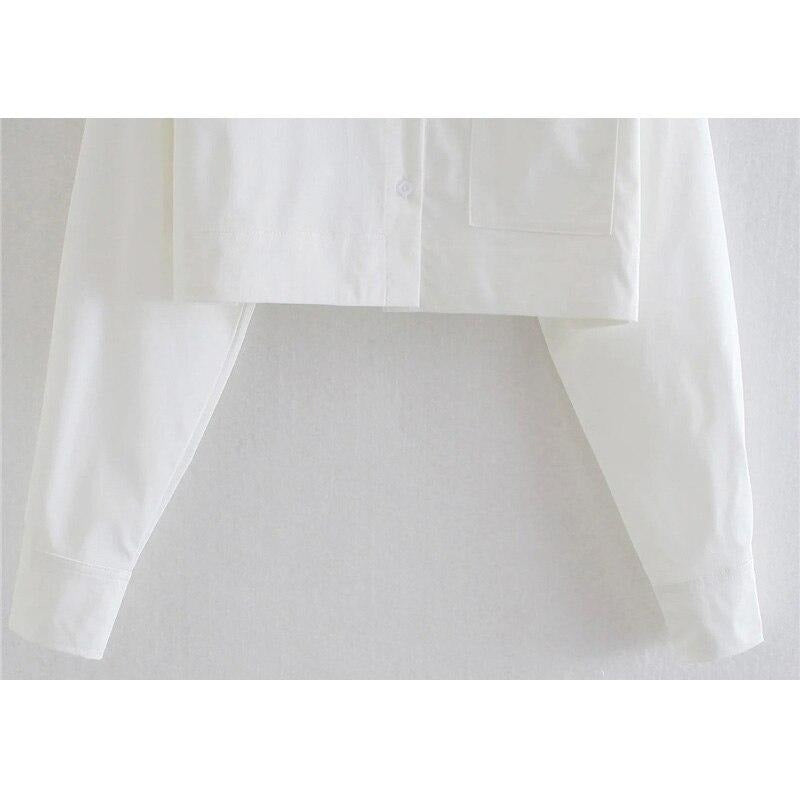 Herrskjorta Lång Ärmar Täckbar Krage Polyester Normal Passform-6