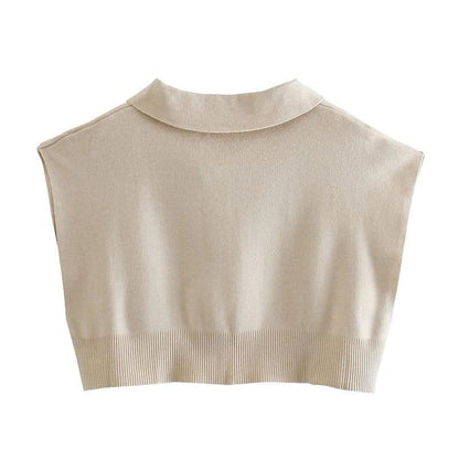 Dam Kortärmad Tröja Täckkrage Polyester-2