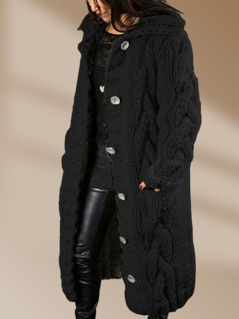 Variant image for Lång Stickad Väst Dam Mjuk Akryl Design-49