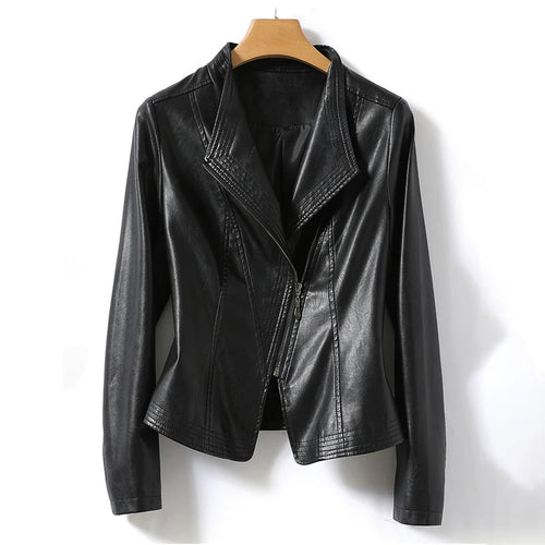 Damjacka Slim-Fit Fårläder Modern Stil 1