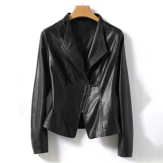 Damjacka Slim-Fit Fårläder Modern Stil 1