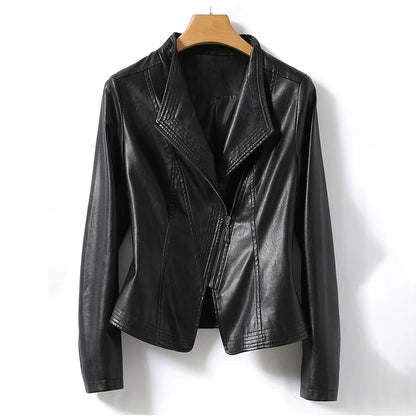 Damjacka Slim-Fit Fårläder Modern Stil 7