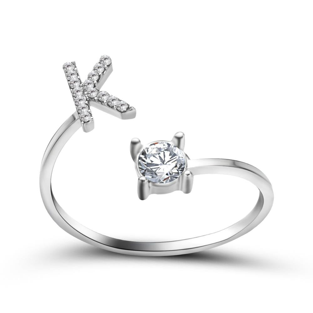 Variant image for Anpassningsbar Ring med Bokstäver i Metall för Män och Kvinnor-22