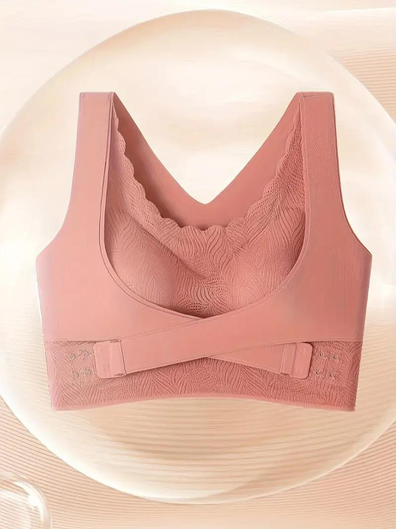 Dam BH Trådlös Sömlös Korskorsning Nylon-5