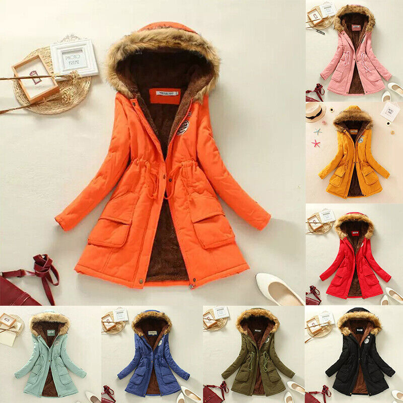 Dam Parkas Slim Fit Med Avtagbar Huva i Andningsbart Tyg-6