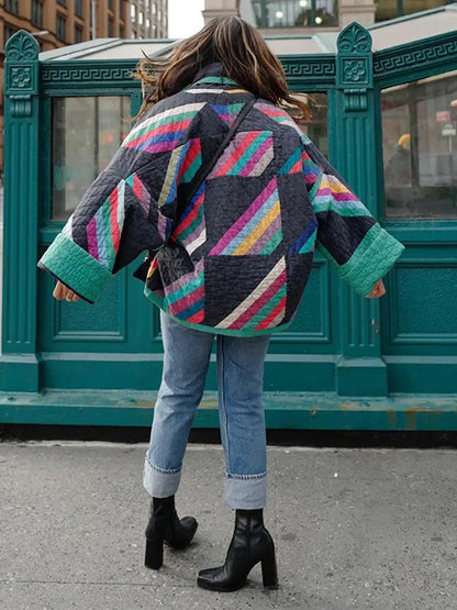Damjacka med Retroinspirerad Design, Mjuk och Andningsbar – Klassisk Silhuett för Alla Tillfällen 5