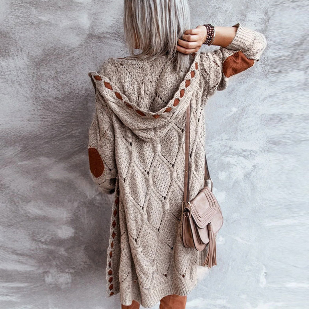 Kvinnors Cardigan Modern Stickad Varmt Material-2