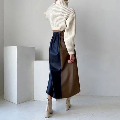 Kvinnor Asymmetrisk Kjol Flödande Polyester 4