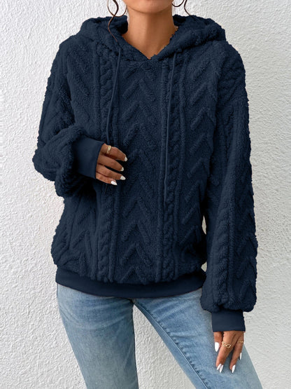 Kvinnor Hoodie Avslappnad Design Mjuk Tygblandning 11