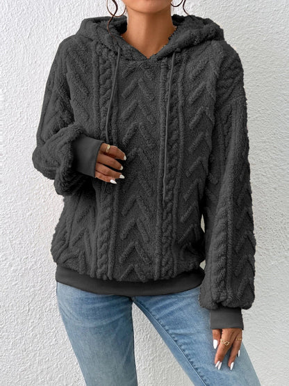 Kvinnor Hoodie Avslappnad Design Mjuk Tygblandning 6