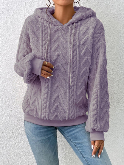 Kvinnor Hoodie Avslappnad Design Mjuk Tygblandning 7