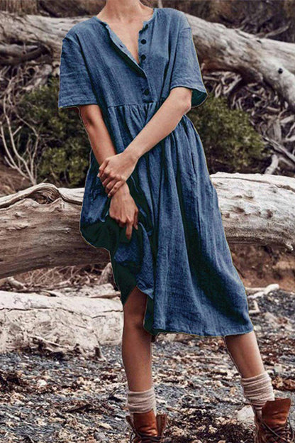 Kvinnor Lätt Klänning Luftig Polyester 0