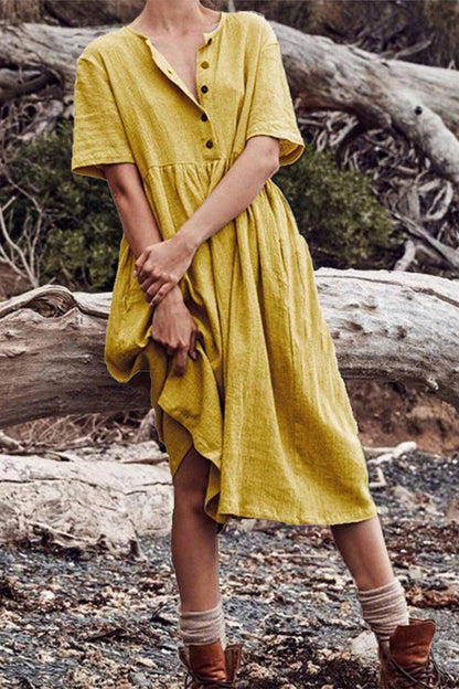 Kvinnor Lätt Klänning Luftig Polyester 3