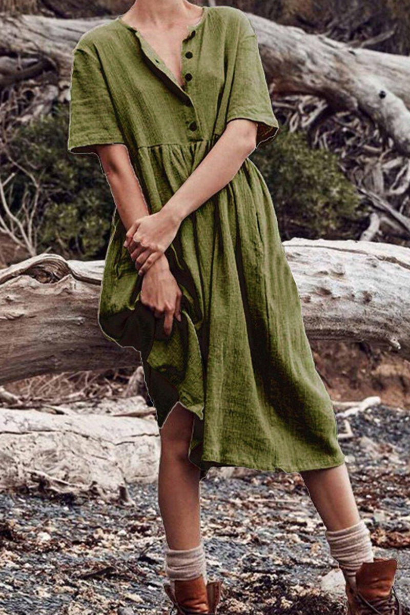 Kvinnor Lätt Klänning Luftig Polyester 4