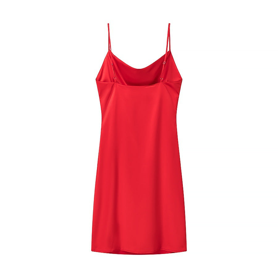 Kvinnors Bärarklänning Vattenfallshalsring Flödande Tyg 3