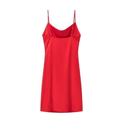 Kvinnors Bärarklänning Vattenfallshalsring Flödande Tyg 3