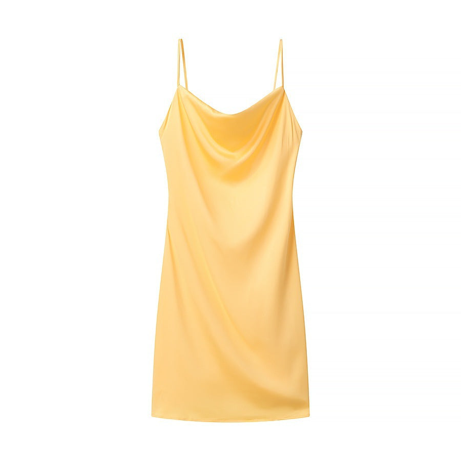 Kvinnors Bärarklänning Vattenfallshalsring Flödande Tyg 4