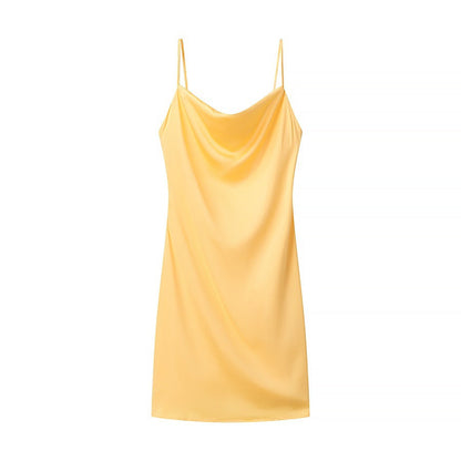 Kvinnors Bärarklänning Vattenfallshalsring Flödande Tyg 4