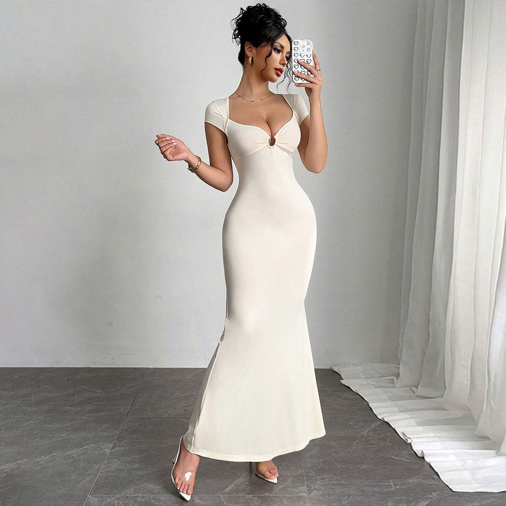 Kvinnors Bodycon Klänning Slim Fit Polyester Elastan 3