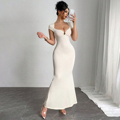 Kvinnors Bodycon Klänning Slim Fit Polyester Elastan 3
