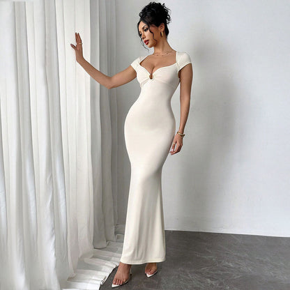 Kvinnors Bodycon Klänning Slim Fit Polyester Elastan 4