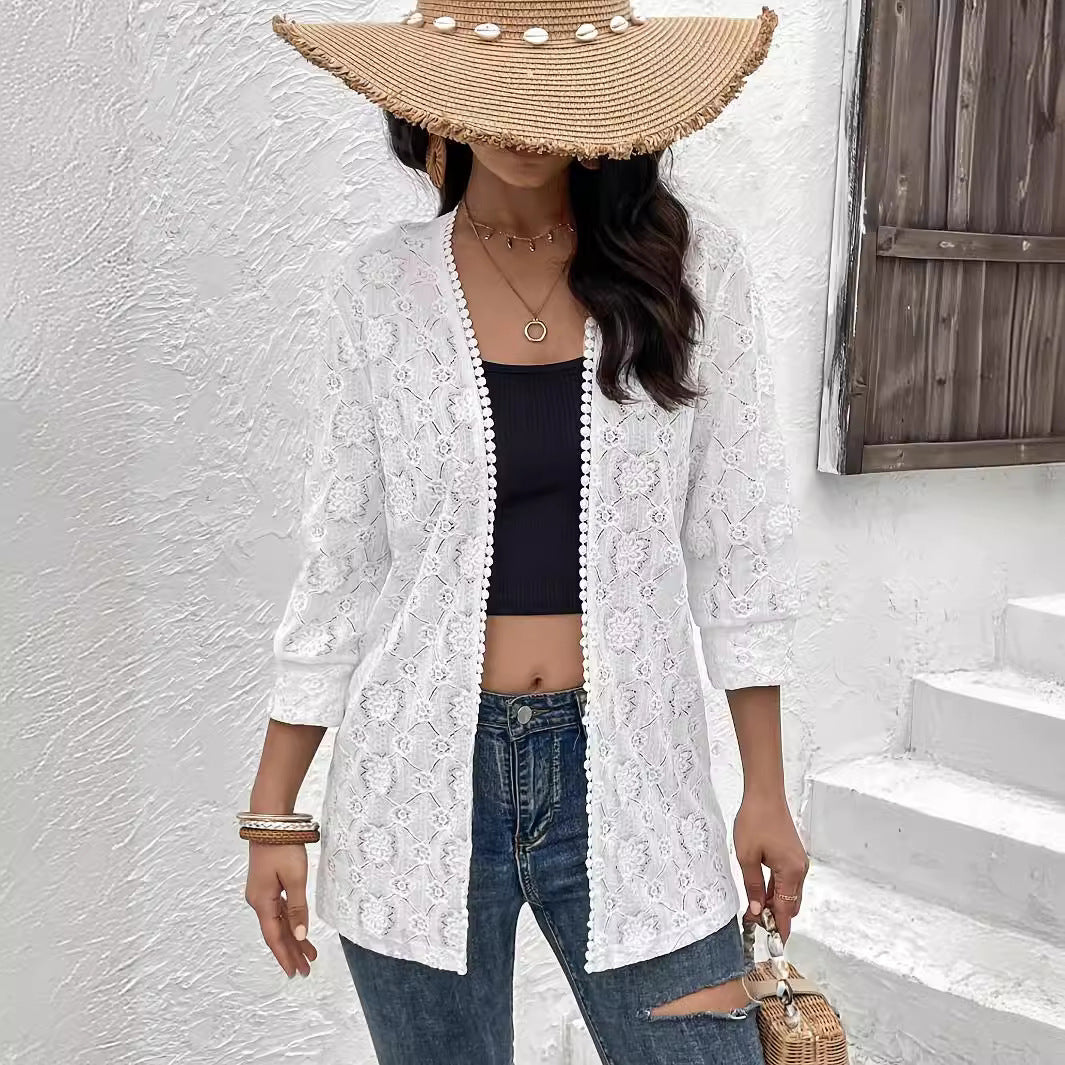 Kvinnors Kappa Elegant Spets Högkvalitativt Tyg 3