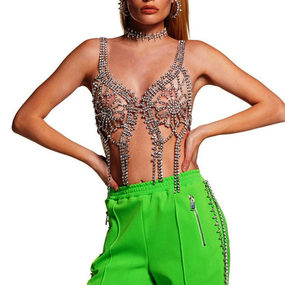 Kvinnors Kroppsmycken Geometrisk Design Koppar Rhinestone 2