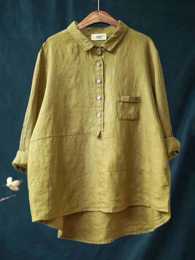 Kvinnors Långärmad Skjorta Elegant Mjukt Material 0