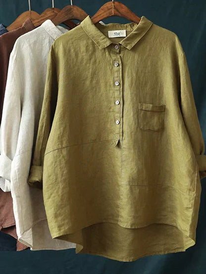 Kvinnors Långärmad Skjorta Elegant Mjukt Material 4