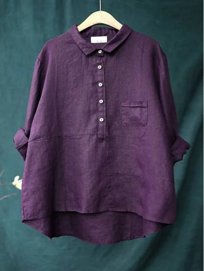 Kvinnors Långärmad Skjorta Elegant Mjukt Material 6