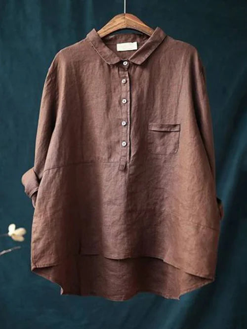 Kvinnors Långärmad Skjorta Elegant Mjukt Material 7