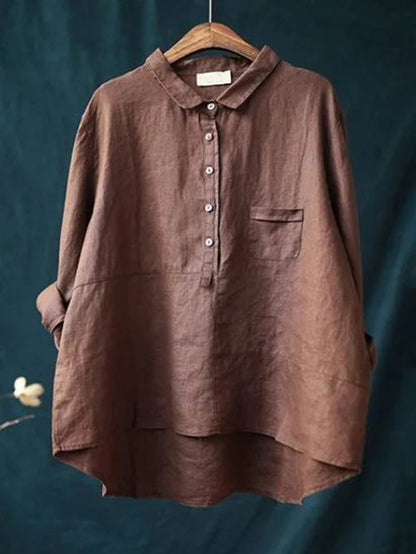 Kvinnors Långärmad Skjorta Elegant Mjukt Material 7
