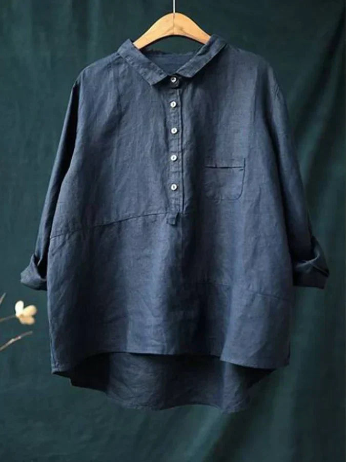 Kvinnors Långärmad Skjorta Elegant Mjukt Material 8
