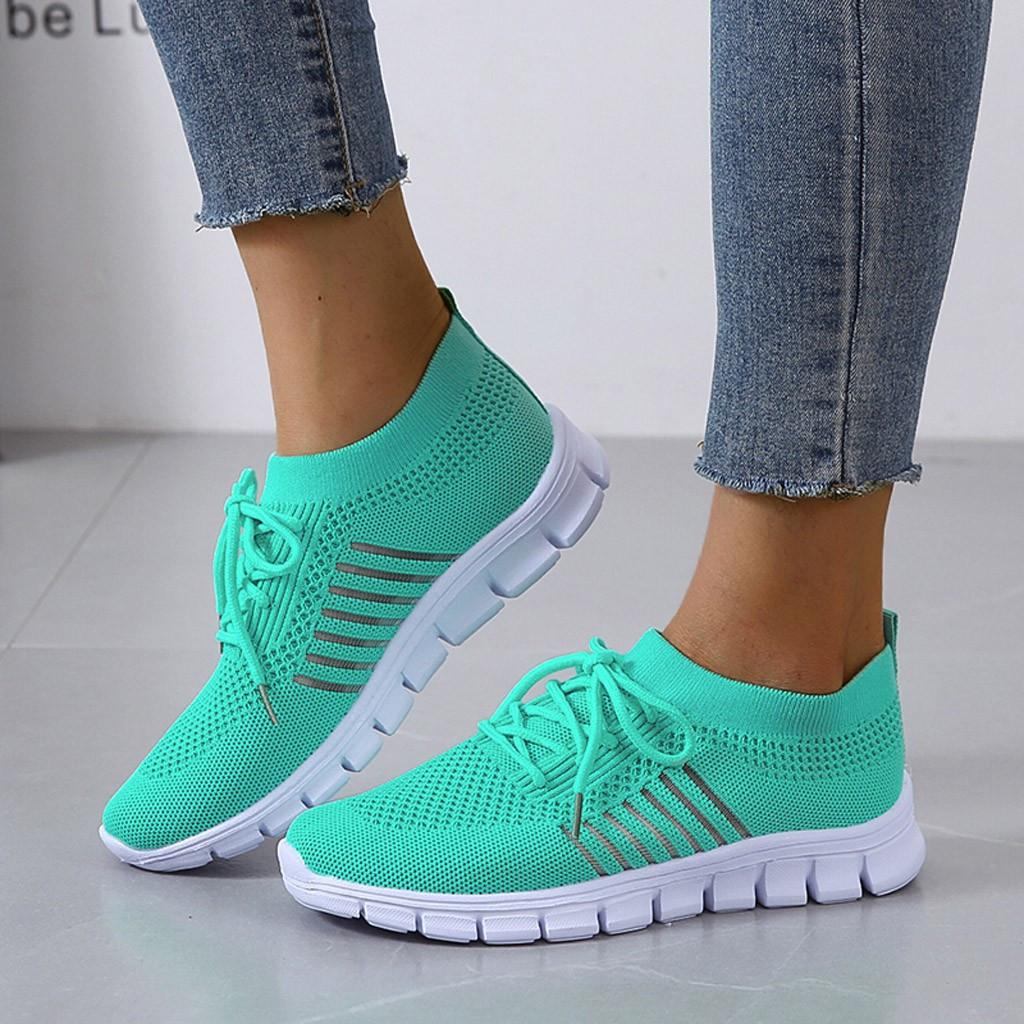 Kvinnors Sneakers Slip-On Ortopediska Andningsbart Tyg 1