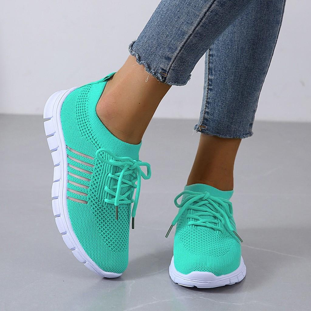 Kvinnors Sneakers Slip-On Ortopediska Andningsbart Tyg 2