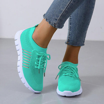 Kvinnors Sneakers Slip-On Ortopediska Andningsbart Tyg 2
