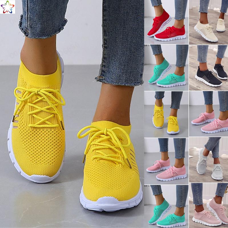 Kvinnors Sneakers Slip-On Ortopediska Andningsbart Tyg 5