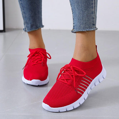 Kvinnors Sneakers Slip-On Ortopediska Andningsbart Tyg 6