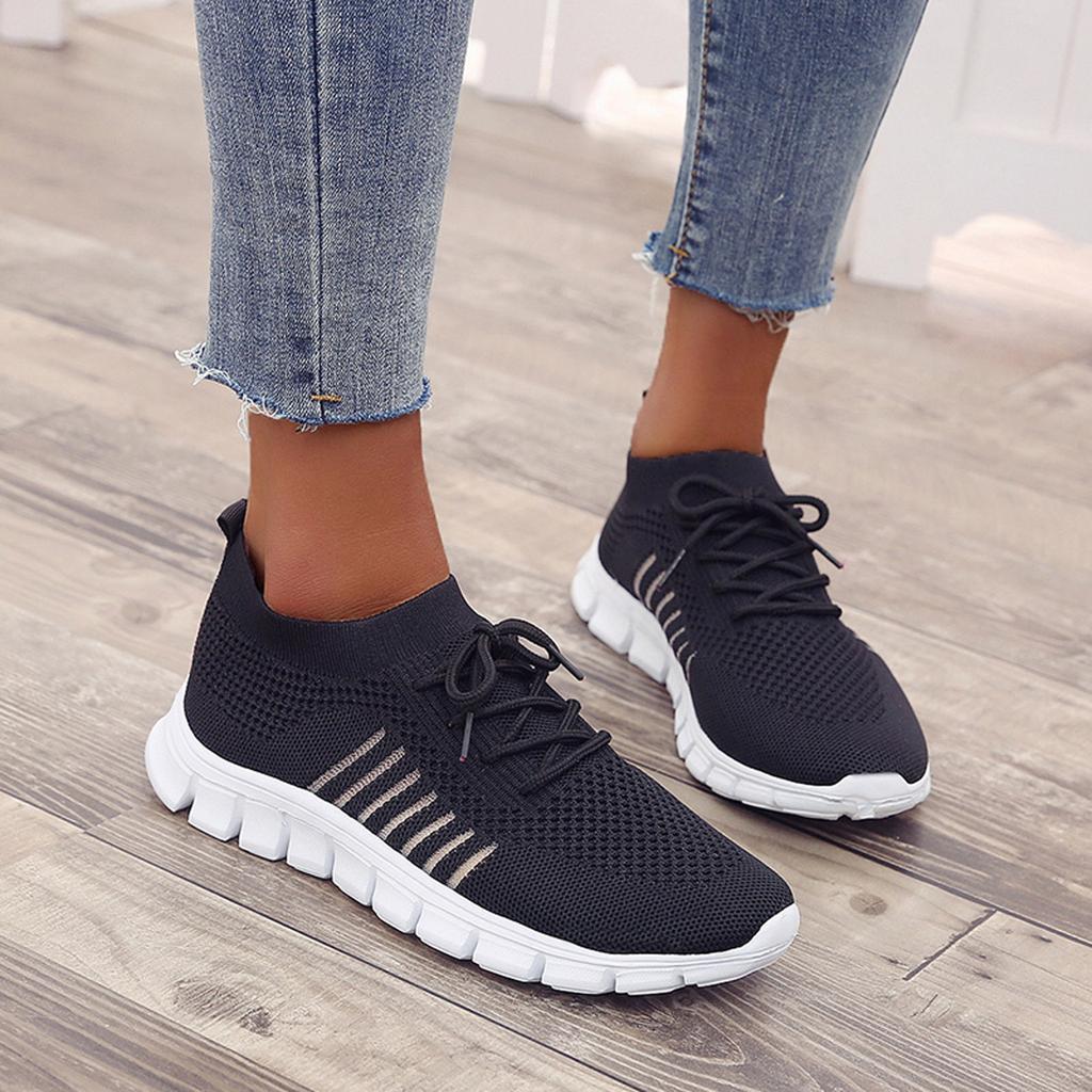 Kvinnors Sneakers Slip-On Ortopediska Andningsbart Tyg 9
