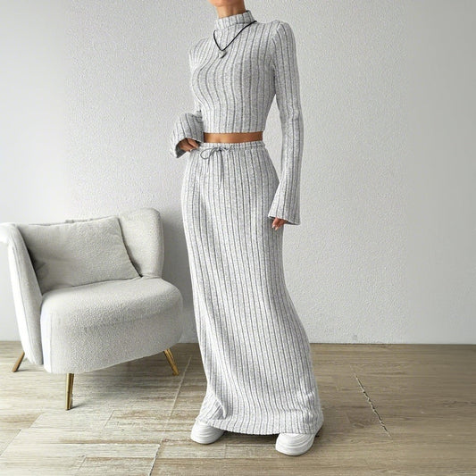 Kvinnors Två-deluppsättning Minimalistisk Pendelstickning Polyester 0
