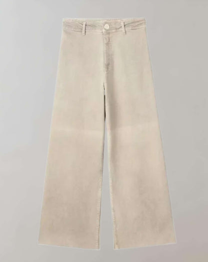 Snygga Byxor Dam Hög Midja Raka Tyg-2