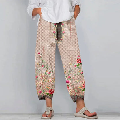 Vindtåliga Byxor Dam i 100% Polyester – Avslappnad Passform med Flera Fickor, Hög Midja 5