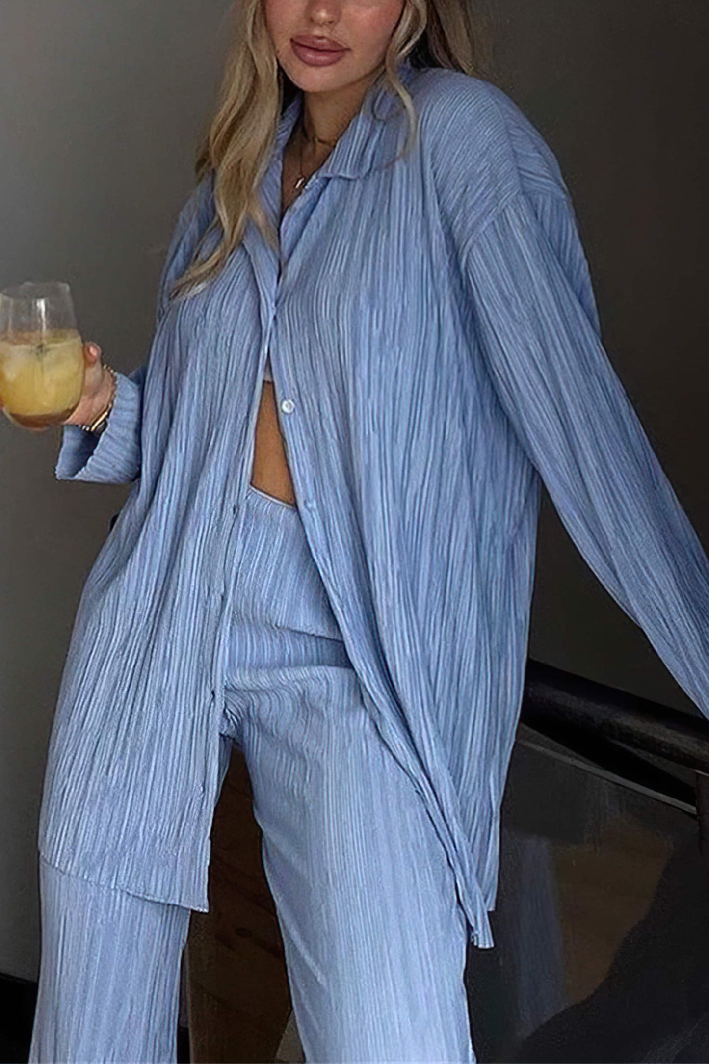 Dam Fritidsdräkt Slim Fit Hålmönster Andningsbar Vävmaterial 8