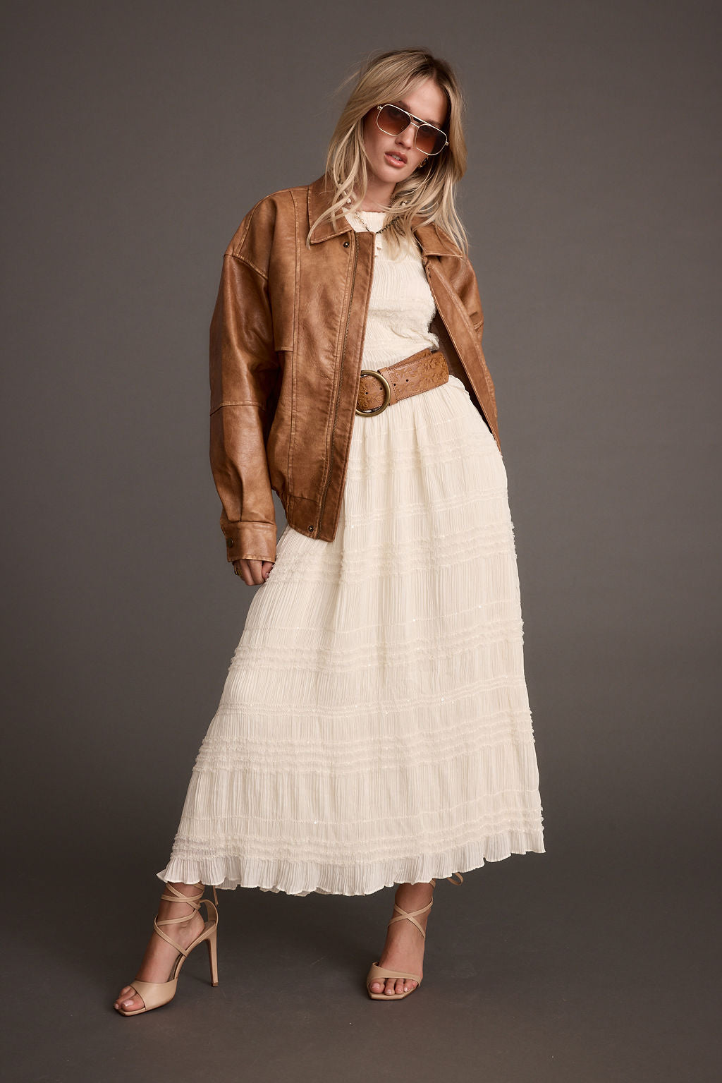 Dam Läderjacka Modern Syntetiskt Läder Varm 3