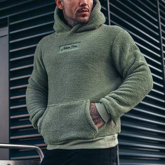 Damer Hoodie Långärmad Plysch Avslappnad Passform-1