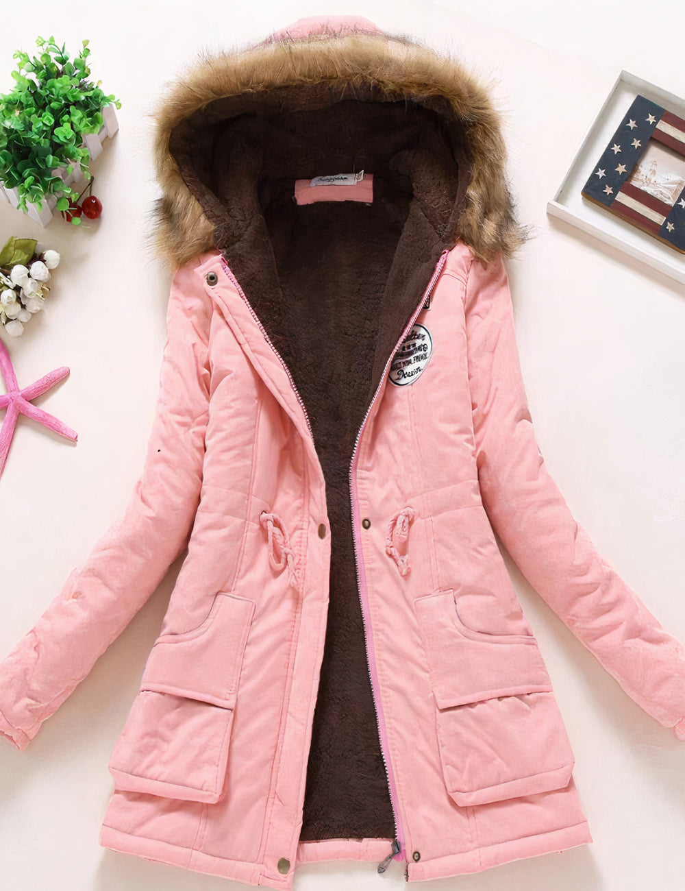 Dam Fleecejacka Bekväm och Mångsidig Fleece för Utomhusaktiviteter-5