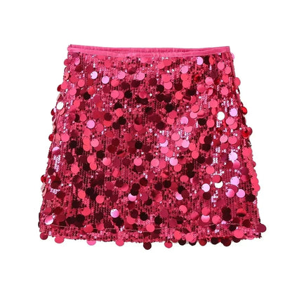 Kvinnors Mini Paljettkjol Elegant Polyester för Fest och Utekvällar 10
