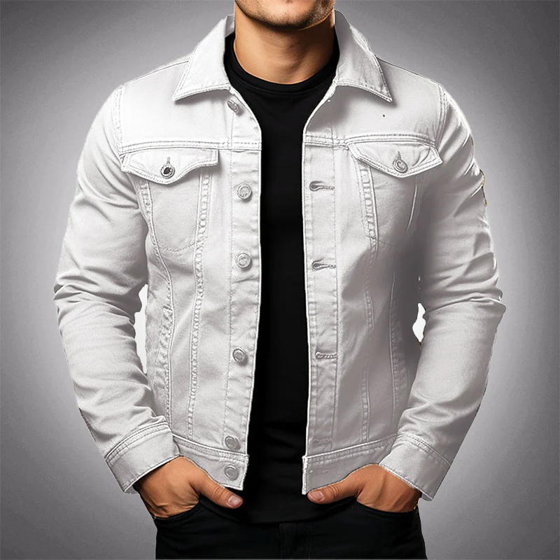 Variant image for Herrjacka Denim Mångsidig Stil Högkvalitativ Blandning-15